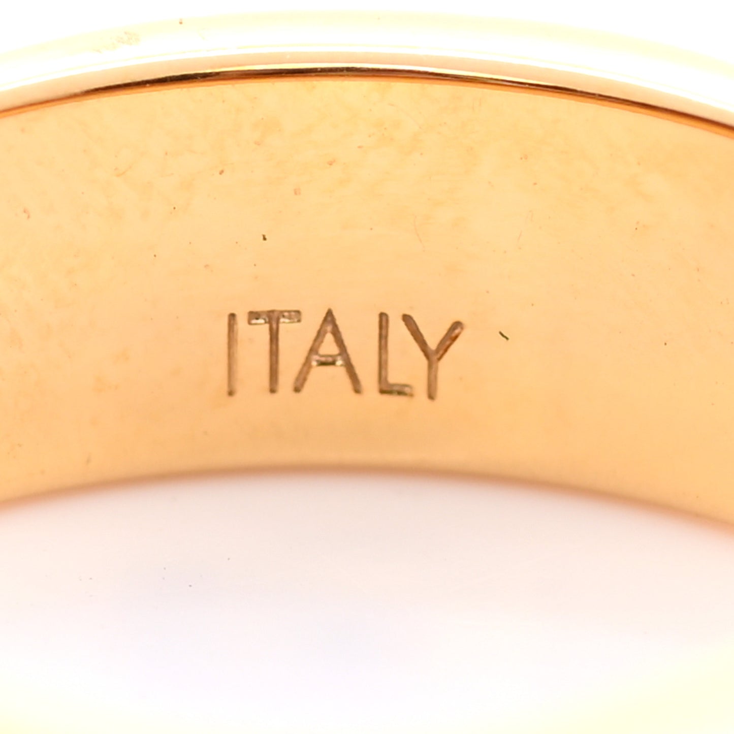 Brass Monogram Engraved Nanogram Ring M Gold