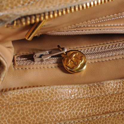 Chanel Caviar Shoulder Bag Beige 7 of 9