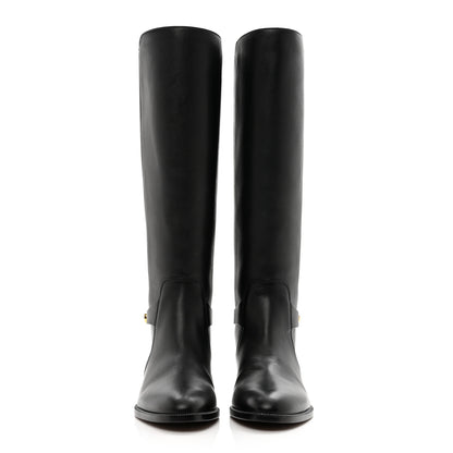 Christian Dior Soft Calfskin Empreinte High Boot 36 Black 2 of 9