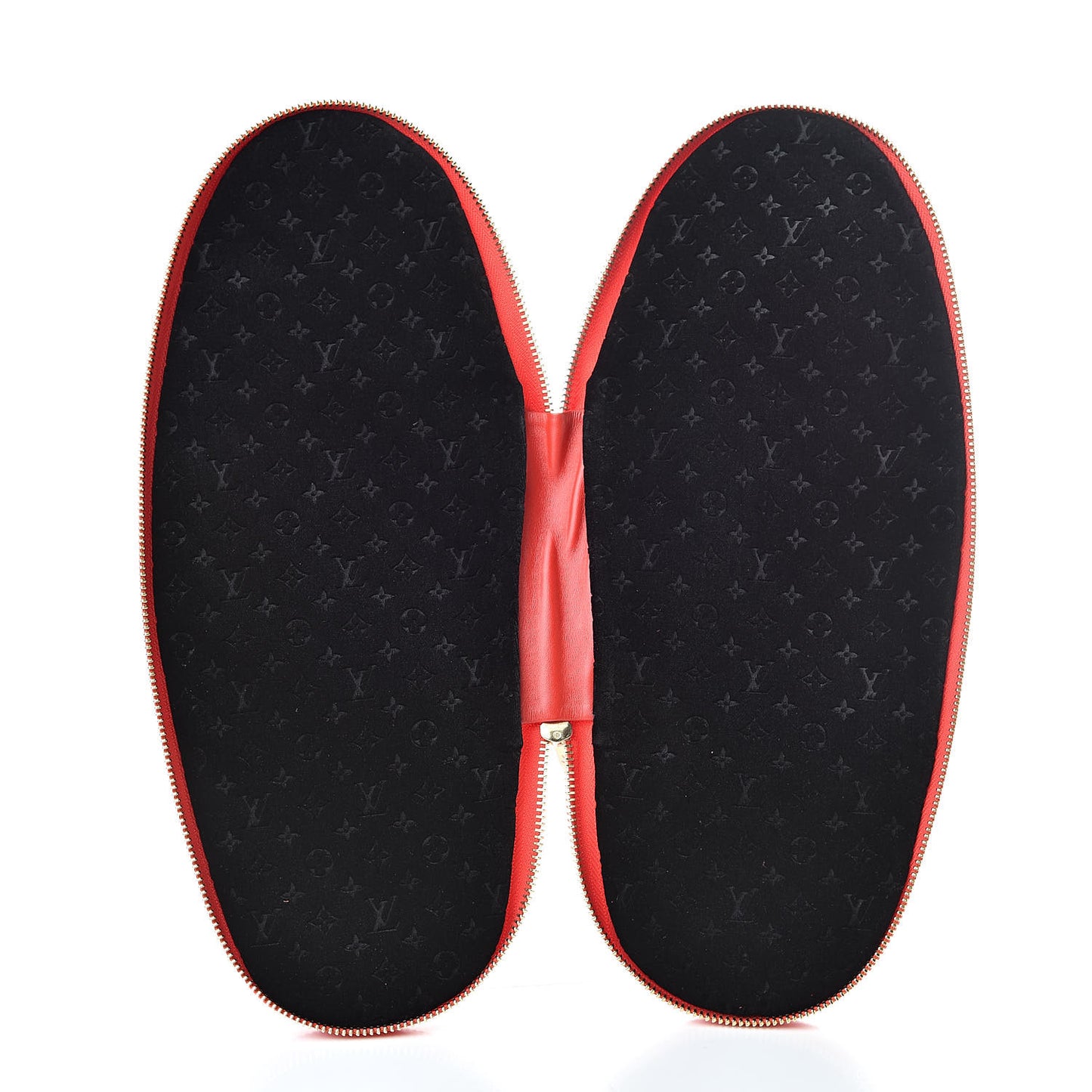 X SUPREME Lambskin Slipper Travel Case Red