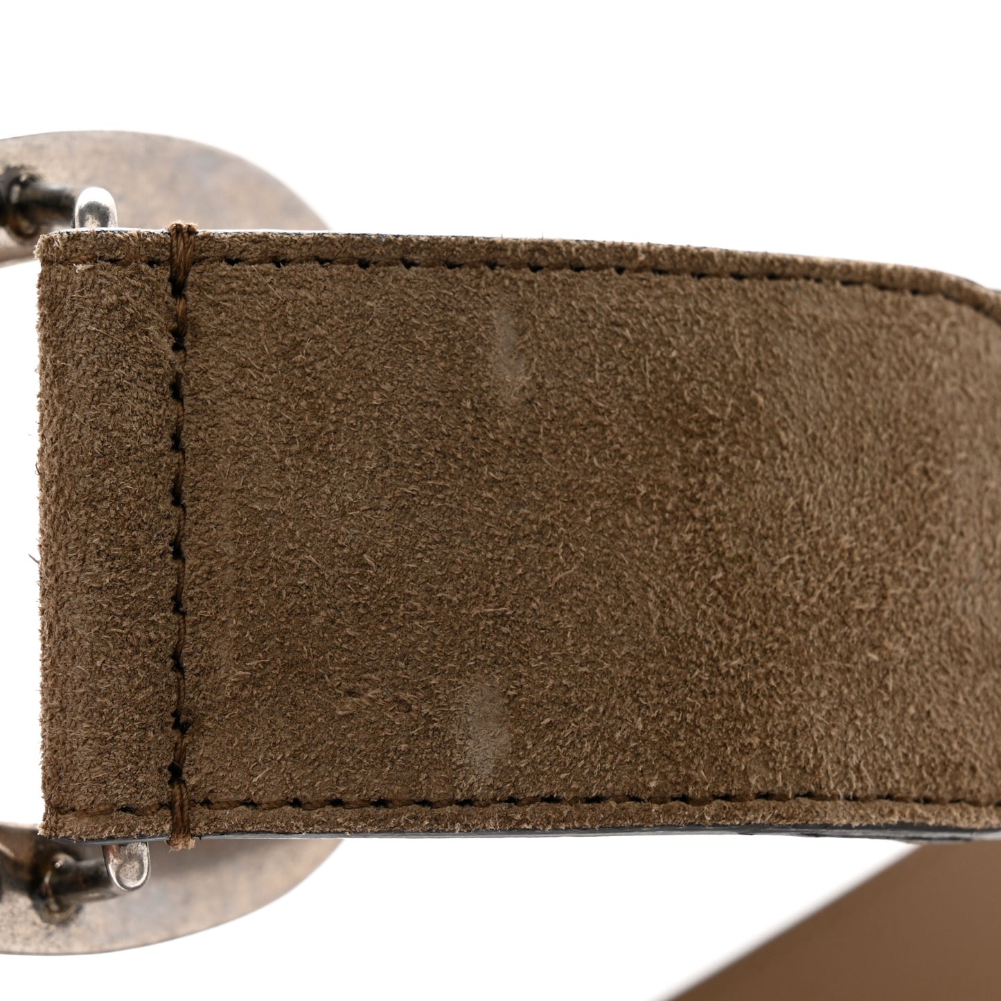 GG Supreme Monogram Suede Dionysus 40mm Belt 80/32 Beige Taupe