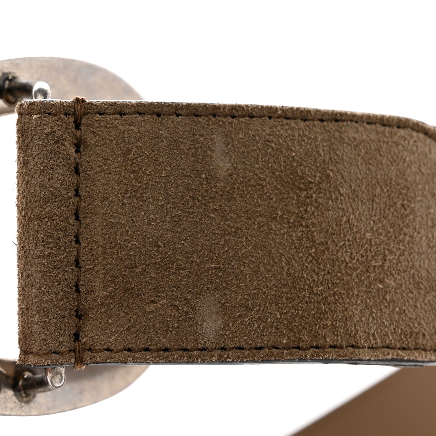 Gucci GG Supreme Monogram Suede Dionysus 40mm Belt 80/32 Beige Taupe 4 of 5
