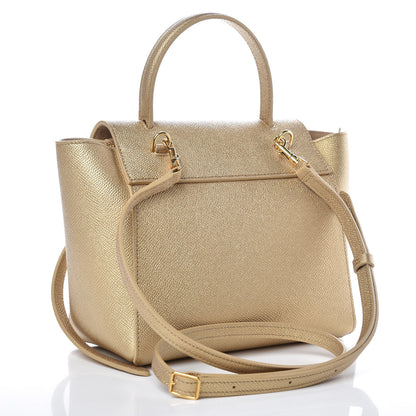 Celine Laminated Calfskin Nano Belt Bag Gold 3 of 9