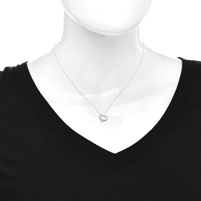 Tiffany Sterling Silver 11mm Elsa Peretti Open Heart Pendant Necklace 2 of 4