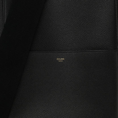 Celine Soft Grained Calfskin Sangle Bucket Bag Black 8 of 12