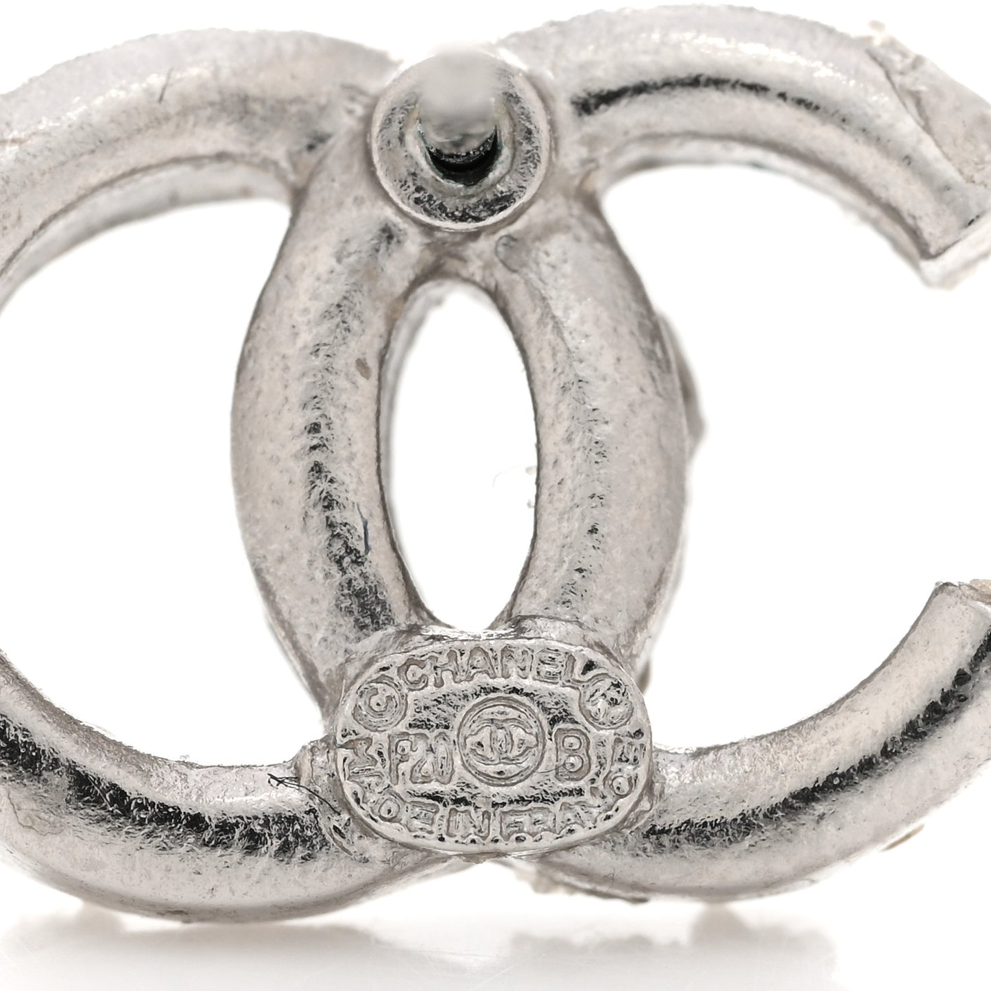 Crystal CC Earrings Silver