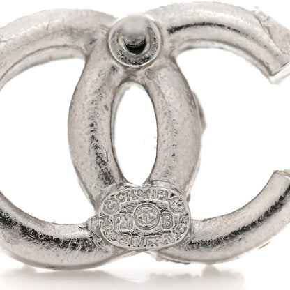 Chanel Crystal CC Earrings Silver 4 of 4