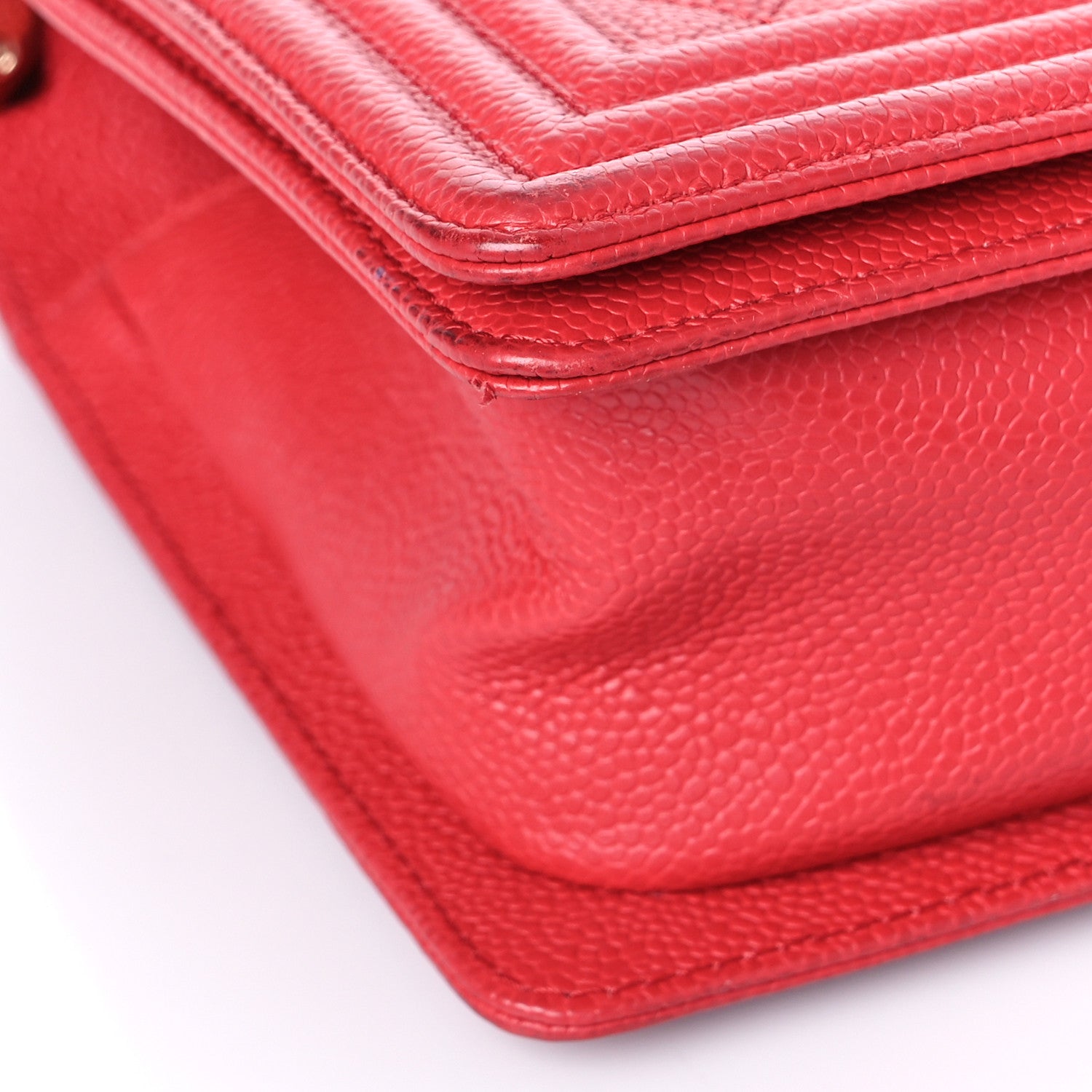 Chanel Caviar Quilted Medium Boy Flap Red 8 of 12