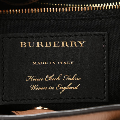 Burberry Grainy Calfskin House Check Small Banner Tote Tan 6 of 7