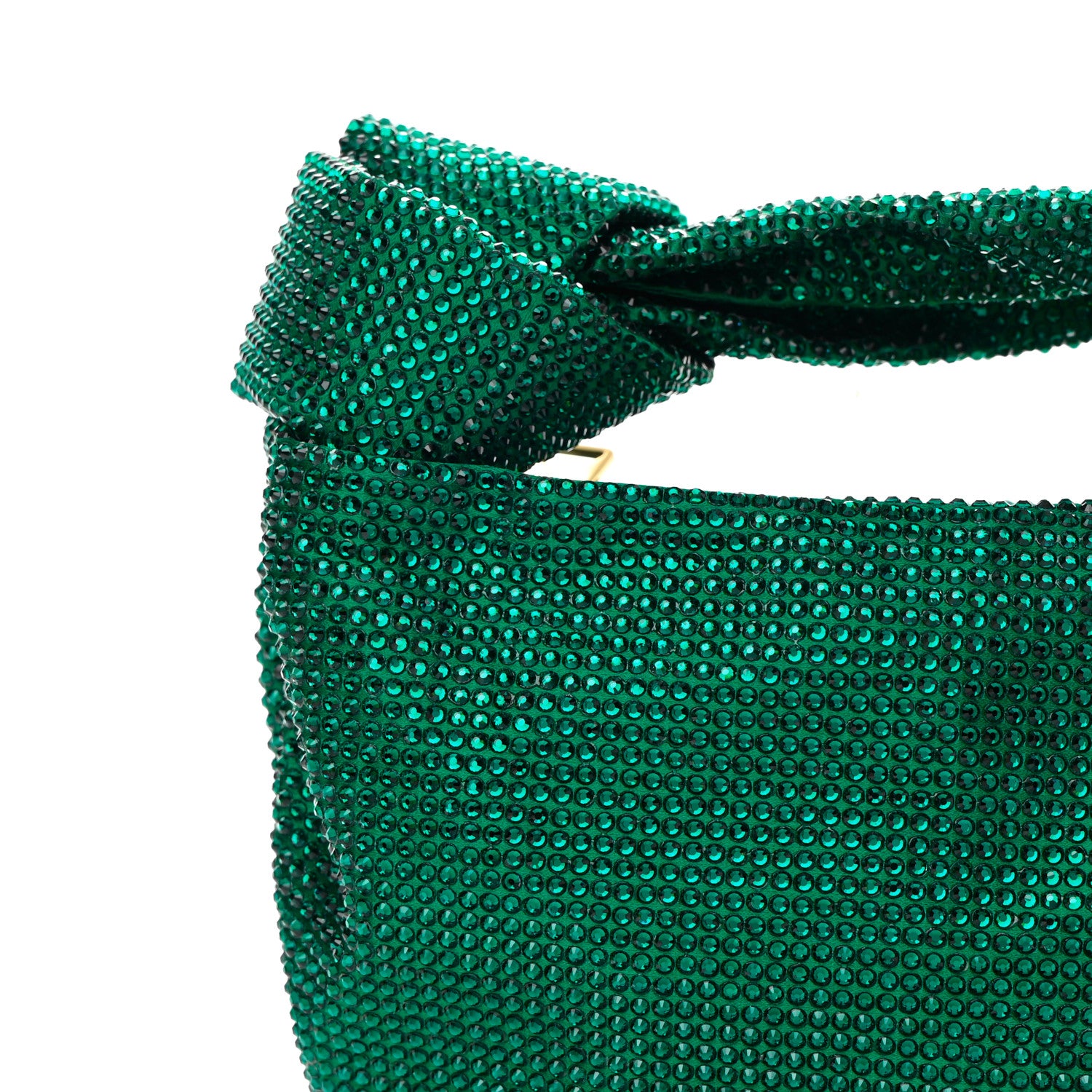 Bottega Veneta Crystal Embellished Satin Mini Hotfix Jodie Emerald 8 of 10