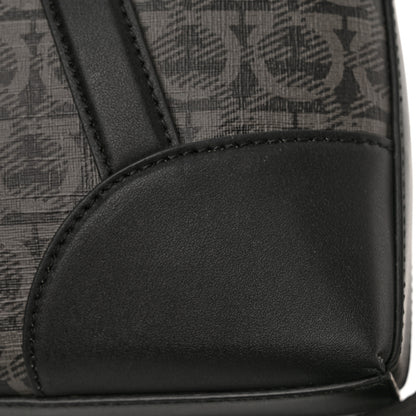 Salvatore Ferragamo Gancini Monogram Calfskin Briefcase Black Grey 12 of 12