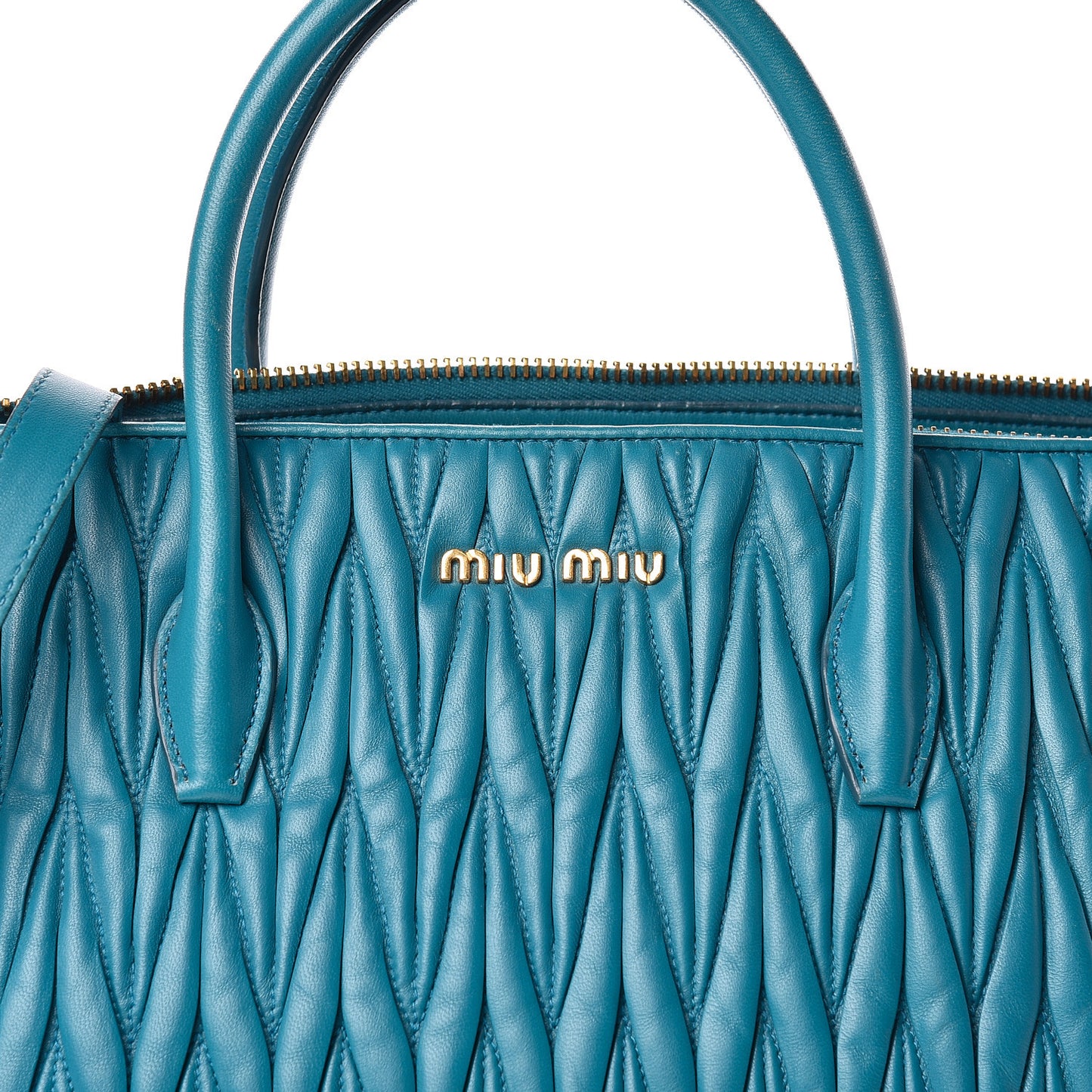 Nappa Matelasse Zip Tote Laguna
