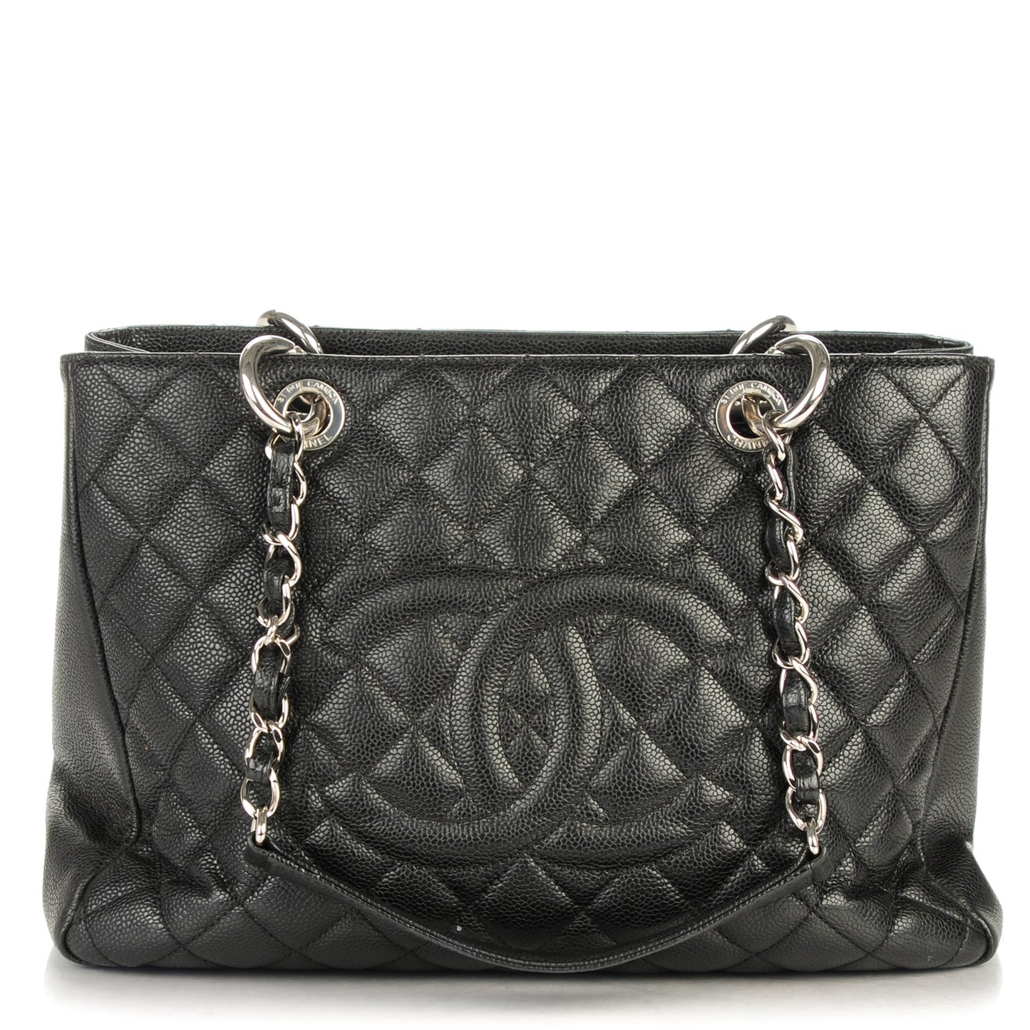 Caviar Quilted Grand Shopping Tote GST Black