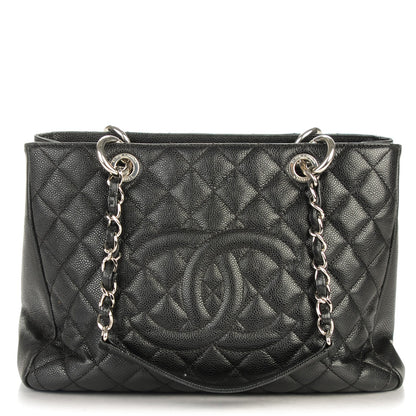 Chanel Caviar Quilted Grand Shopping Tote GST Black 1 of 7