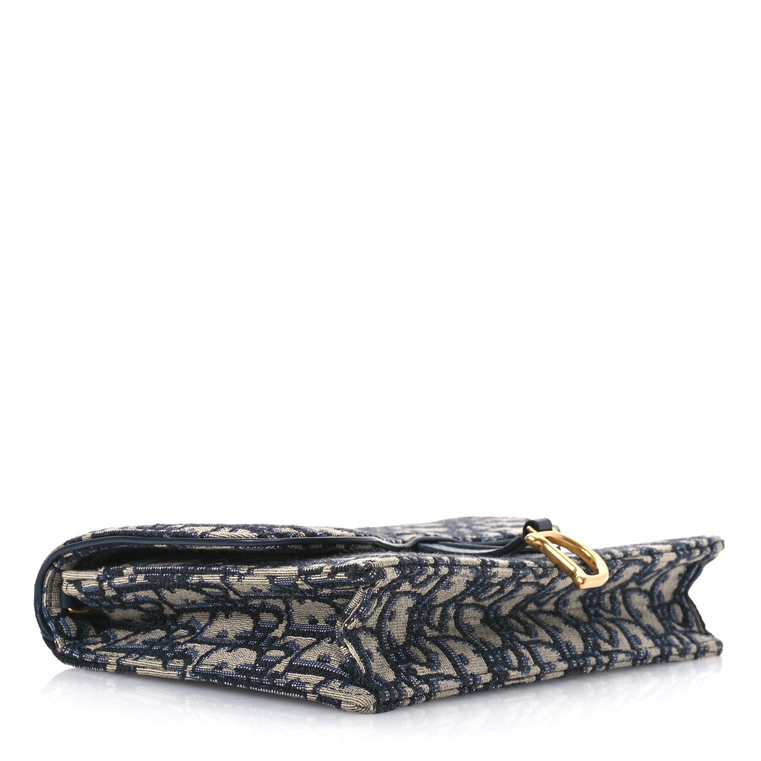 Christian Dior Oblique Saddle Chain Pouch Blue 4 of 12