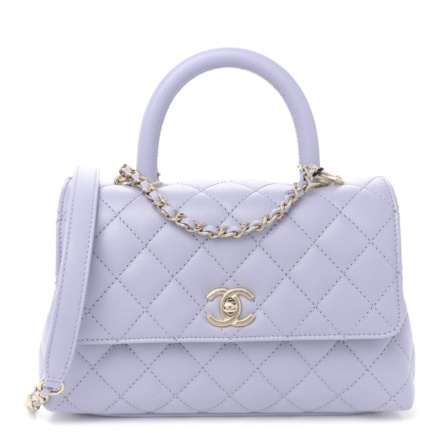 Chanel Caviar Quilted Mini Coco Handle Flap Light Purple 1 of 11