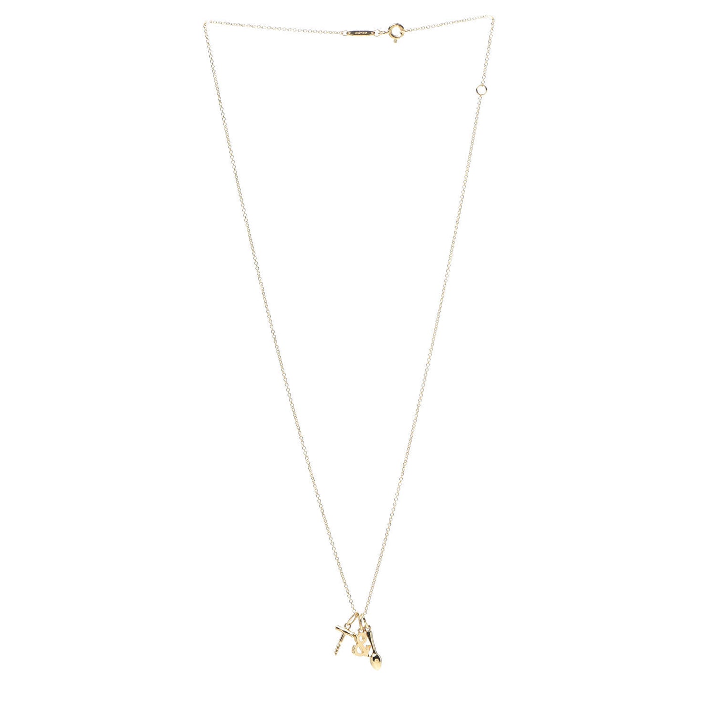 18K Yellow Gold Wine and Dine Pendant Necklace