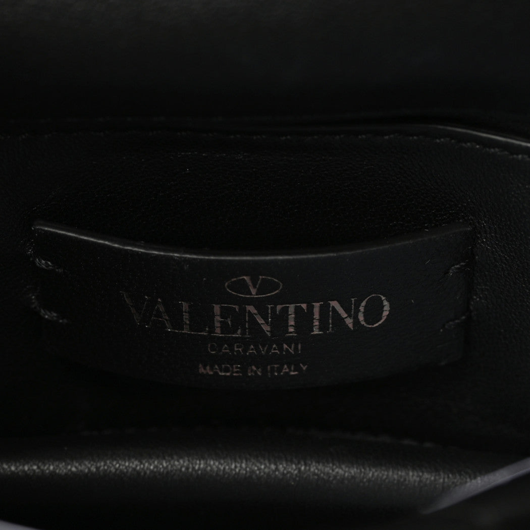Valentino Garavani Nappa Monochrome Mini Roman Stud The Shoulder Bag Black 8 of 9