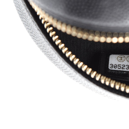 Chanel Caviar Quilted French New Wave Round Clutch With Chain Black 9 of 11