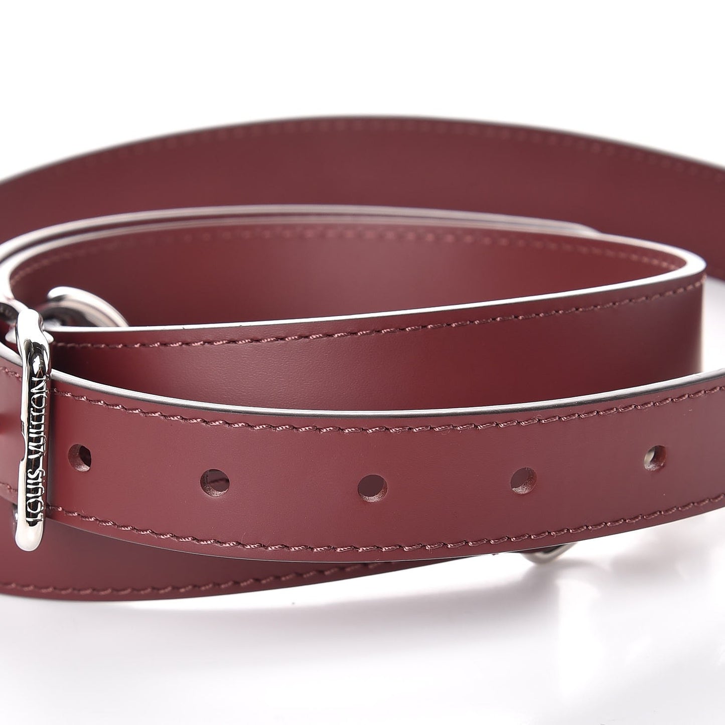 Calfskin Keepall Adjustable Shoulder Strap Burgundy