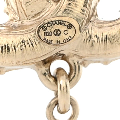 Chanel Pearl CC Chain Drop Earrings Gold 4 of 6