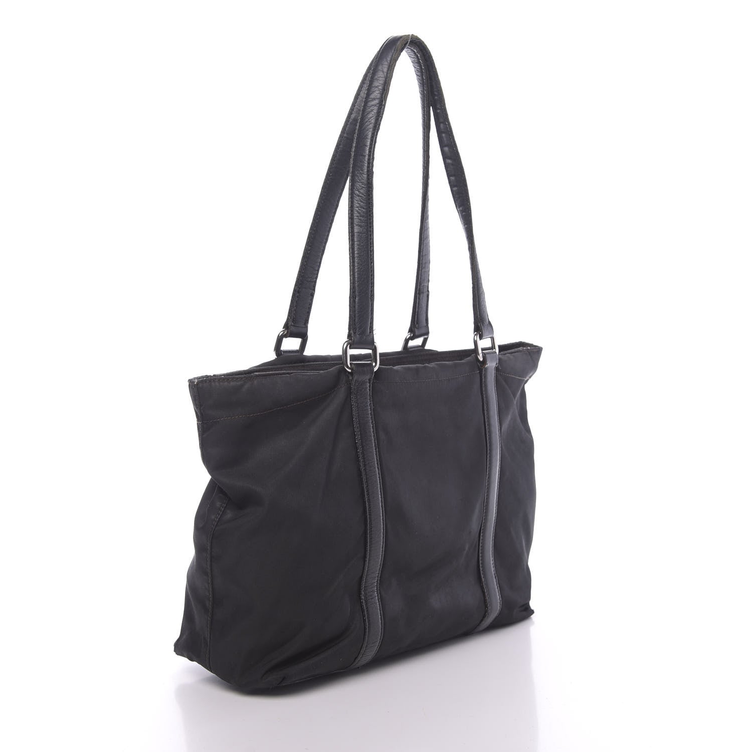 Prada Saffiano Tessuto Nylon Tote Black 3 of 22