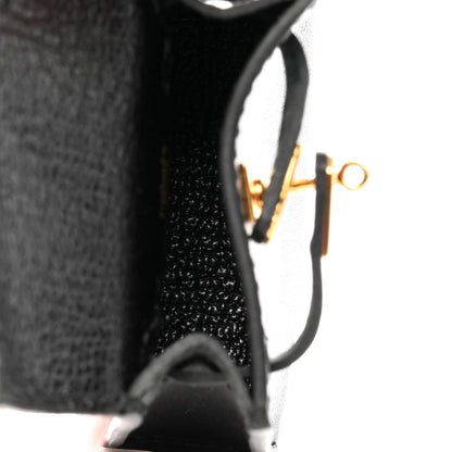 Hermes Tadelakt Mini Kelly Twilly Bag Charm Black 6 of 7