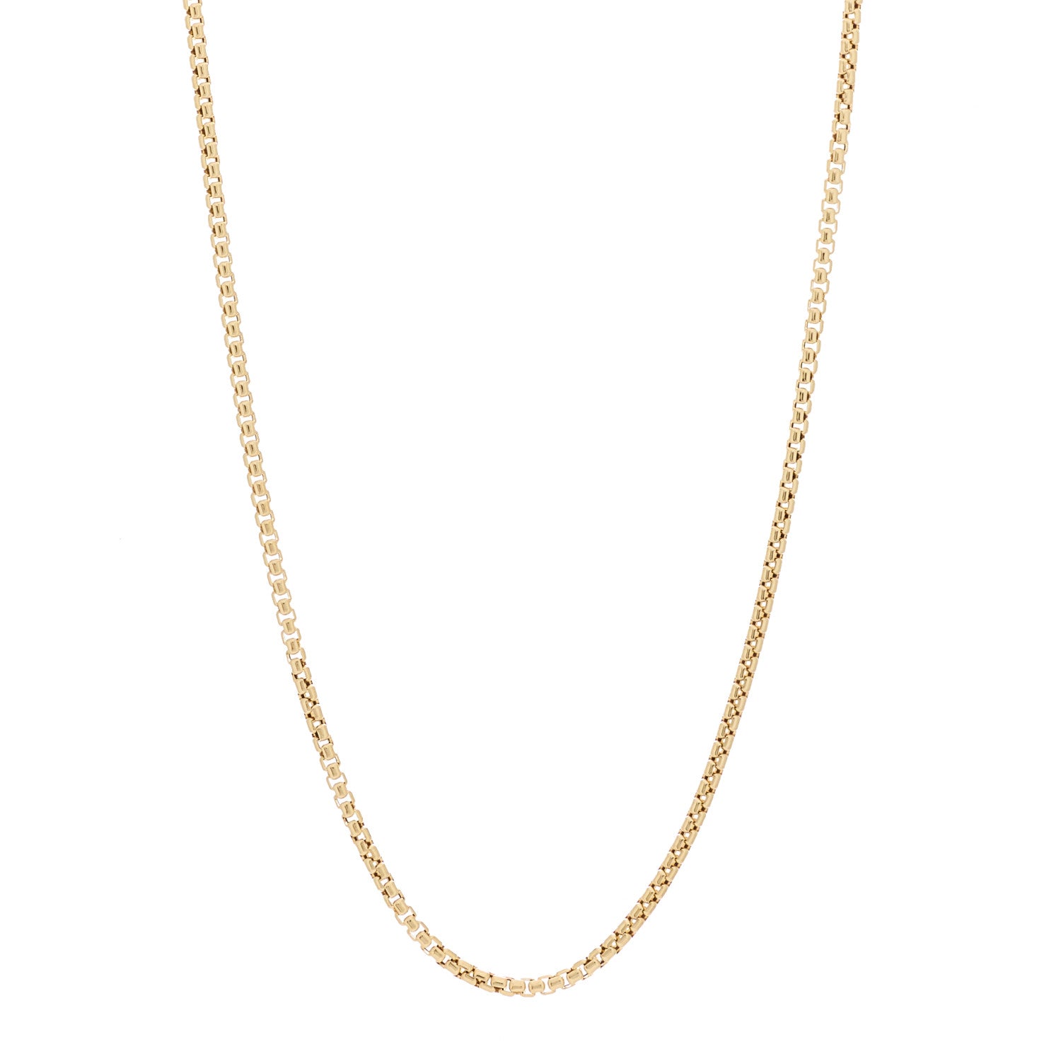 David Yurman 18K Yellow Gold 2.5mm Box Chain Necklace 20" 1 of 5