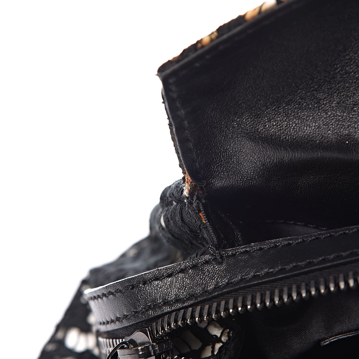 Valentino Garavani Satin Lace Satchel Black 10 of 20