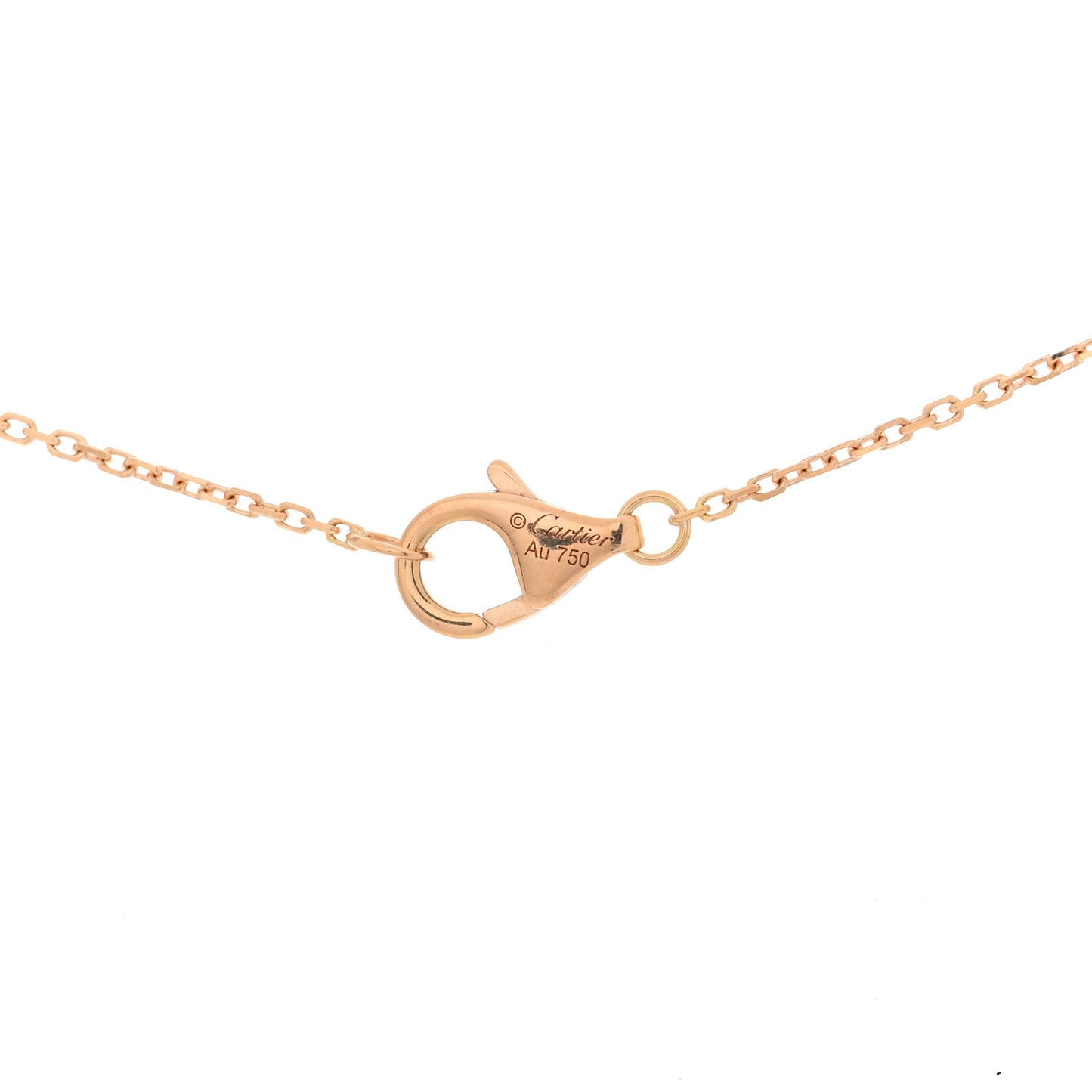 18K Pink Gold Diamond Black Onyx XS Amulette de Cartier Pendant Necklace