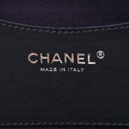 Chanel Denim Camellia Embroidered Flap Dark Blue 5 of 8