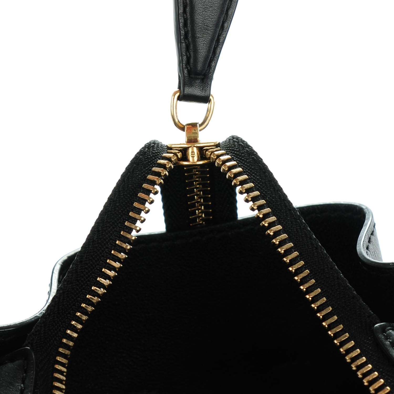 Celine Drummed Calfskin Shoulder Luggage Black 6 of 8