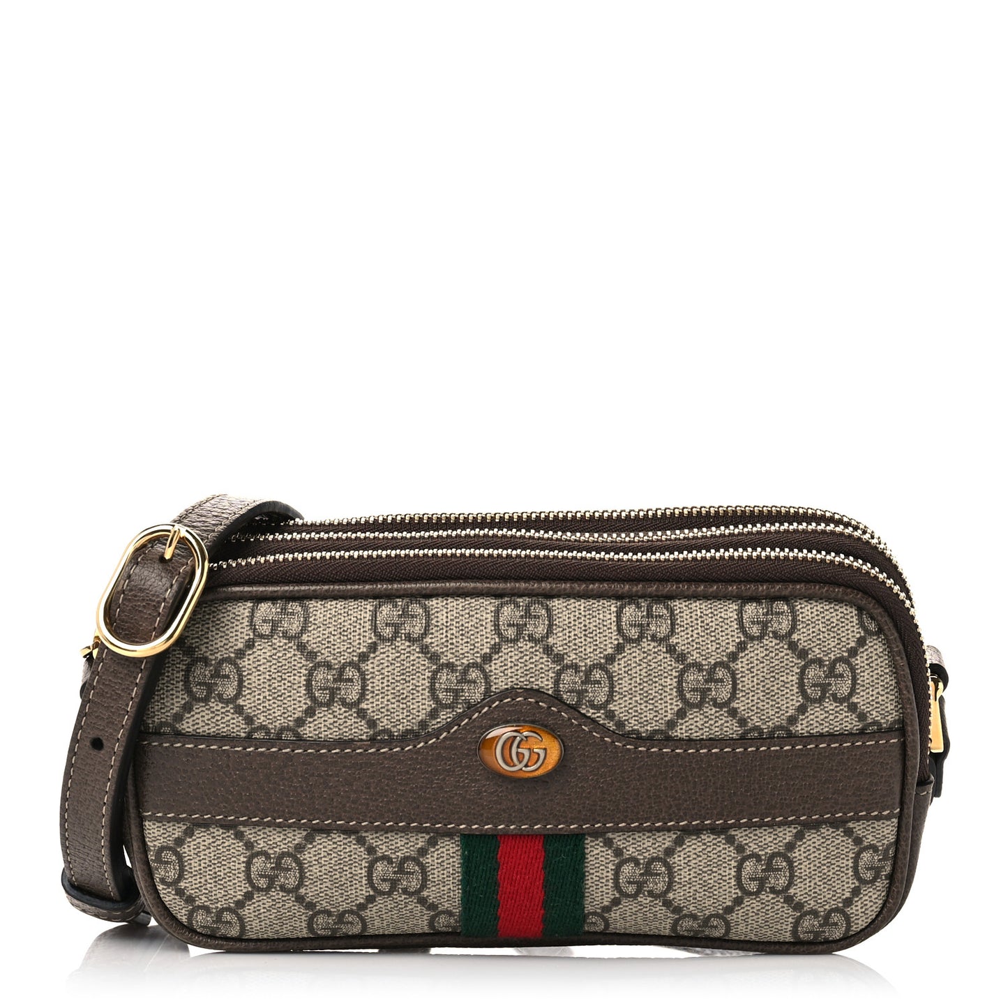 GG Supreme Monogram Web Mini Ophidia GG Bag Brown