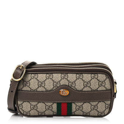Gucci GG Supreme Monogram Web Mini Ophidia GG Bag Brown 1 of 6