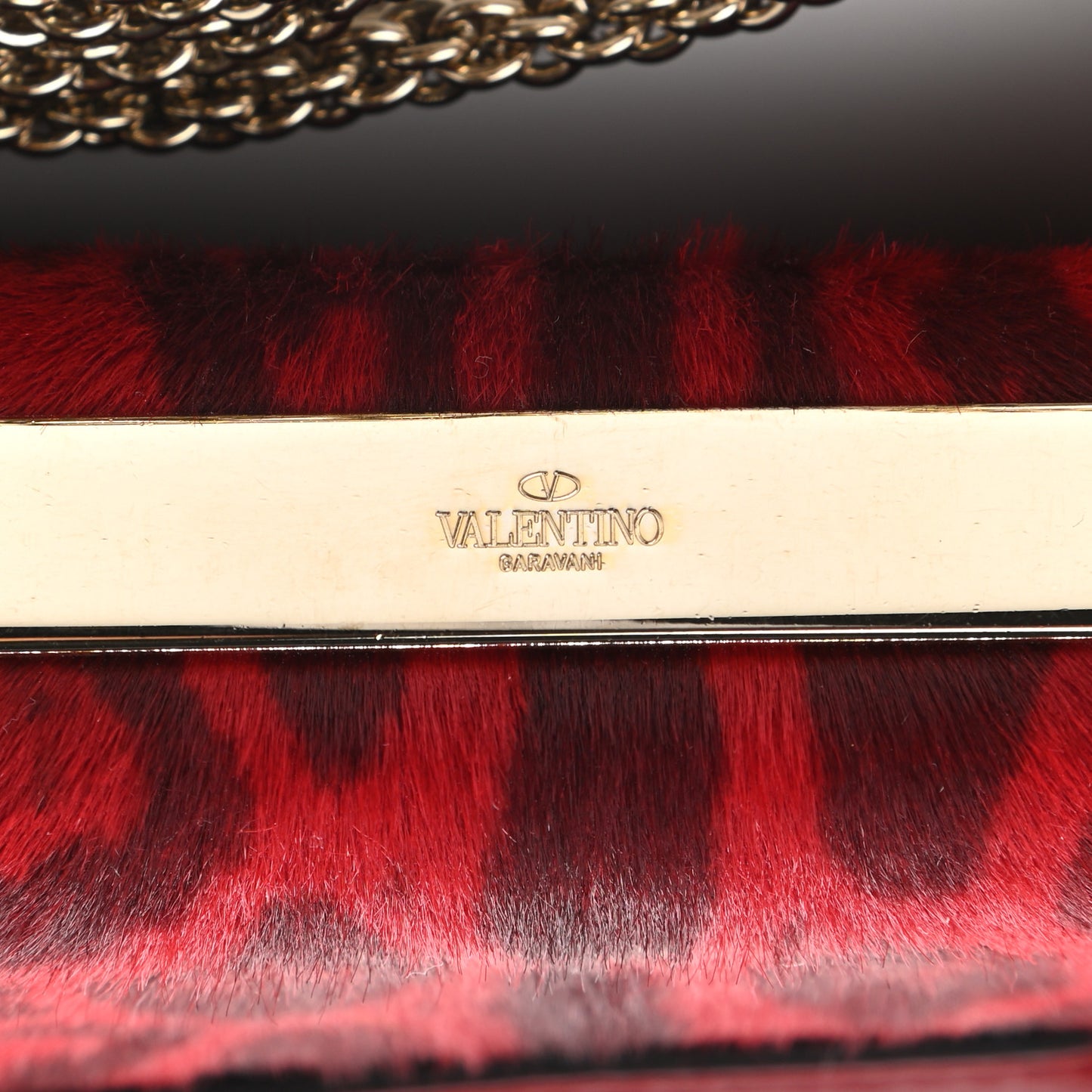 Calf Hair Leopard Print Va Va Voom Shoulder Bag Red
