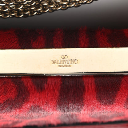 Valentino Garavani Calf Hair Leopard Print Va Va Voom Shoulder Bag Red 6 of 9