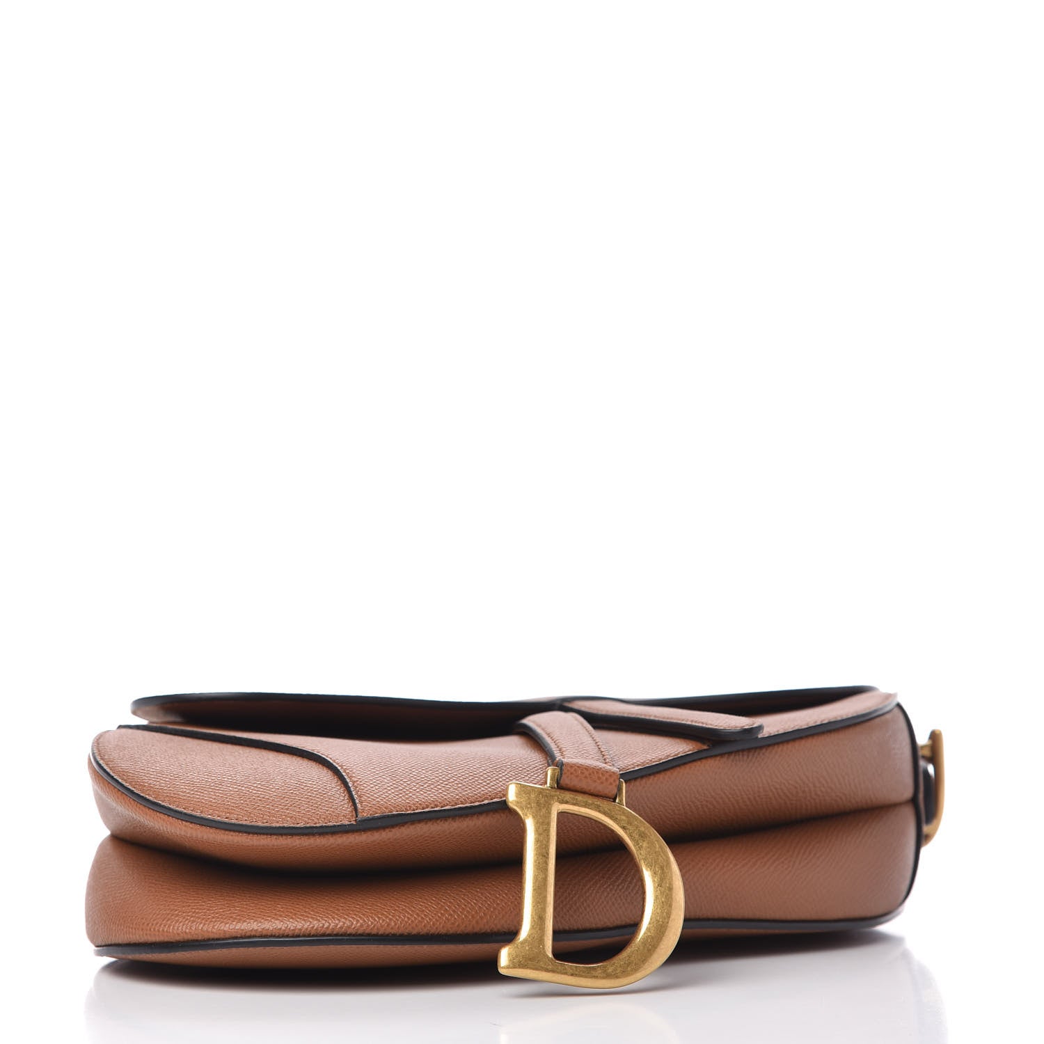 Christian Dior Grained Calfskin Saddle Bag Camello 4 of 11