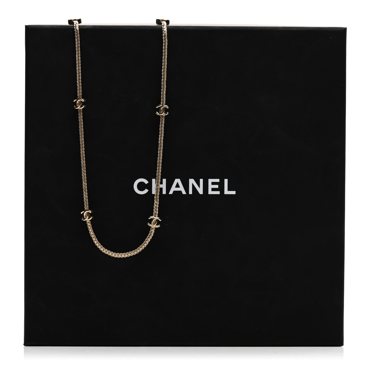 Chanel Metal CC Long Chain Necklace Gold 6 of 6