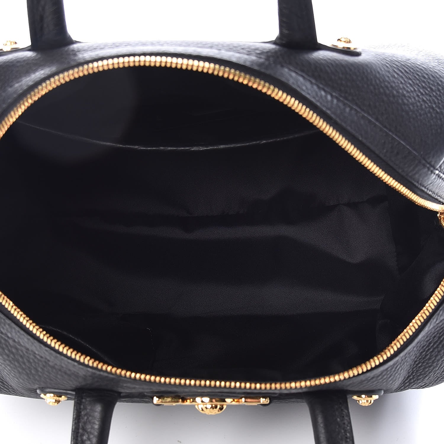 Versace Cervo Embossed Vitello Signature Duffle Bag Black 6 of 12