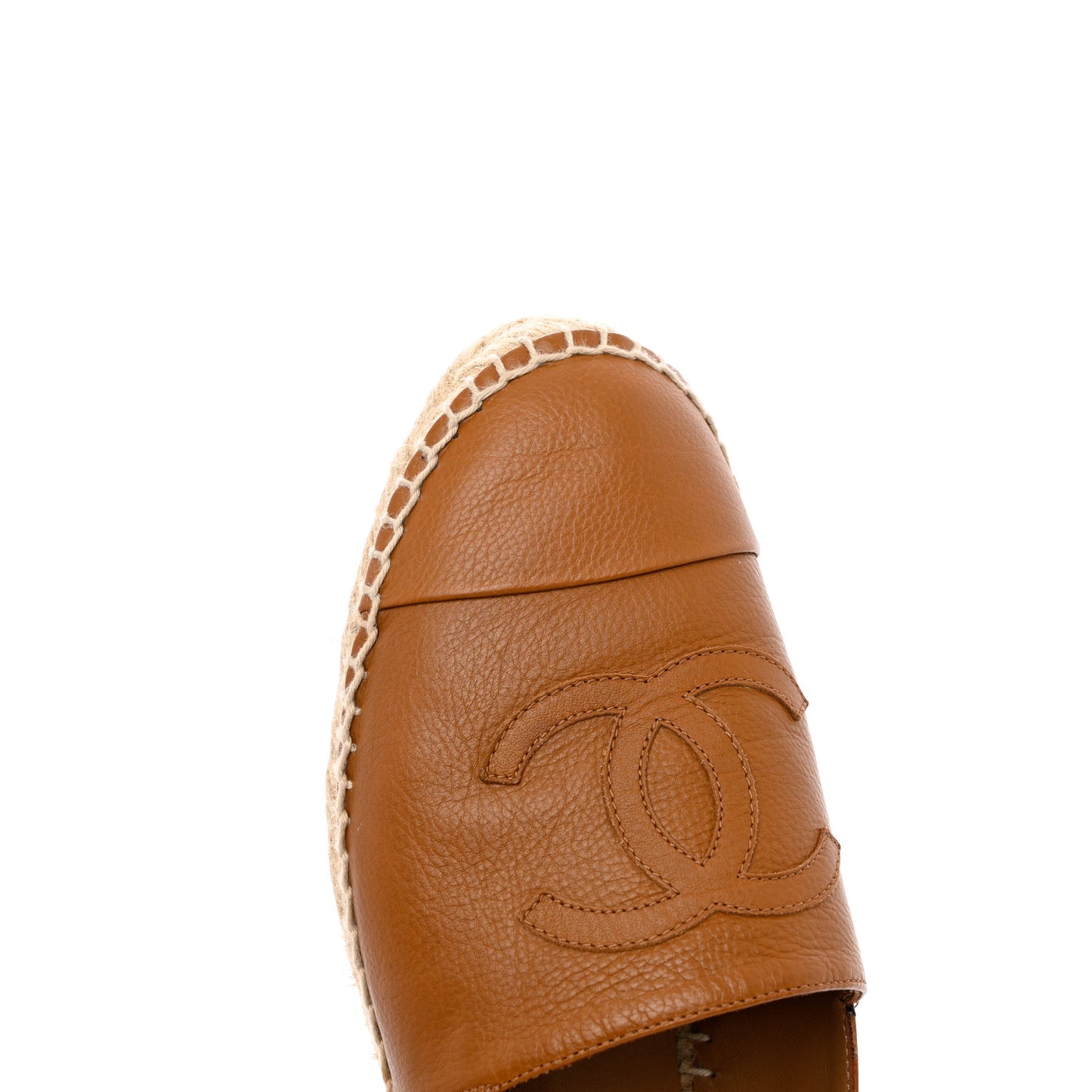 Lambskin CC Espadrilles 38 Light Brown