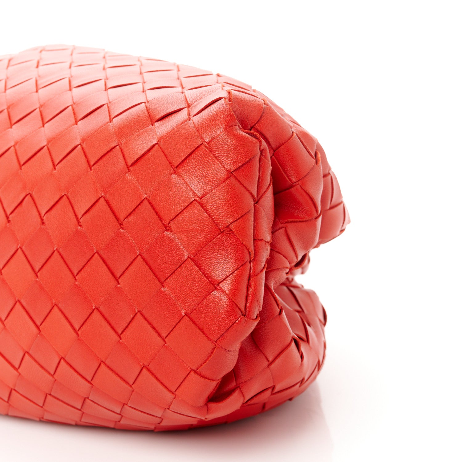 Bottega Veneta Nappa Maxi Intrecciato The Pouch Oversized Clutch Bright Red 10 of 10
