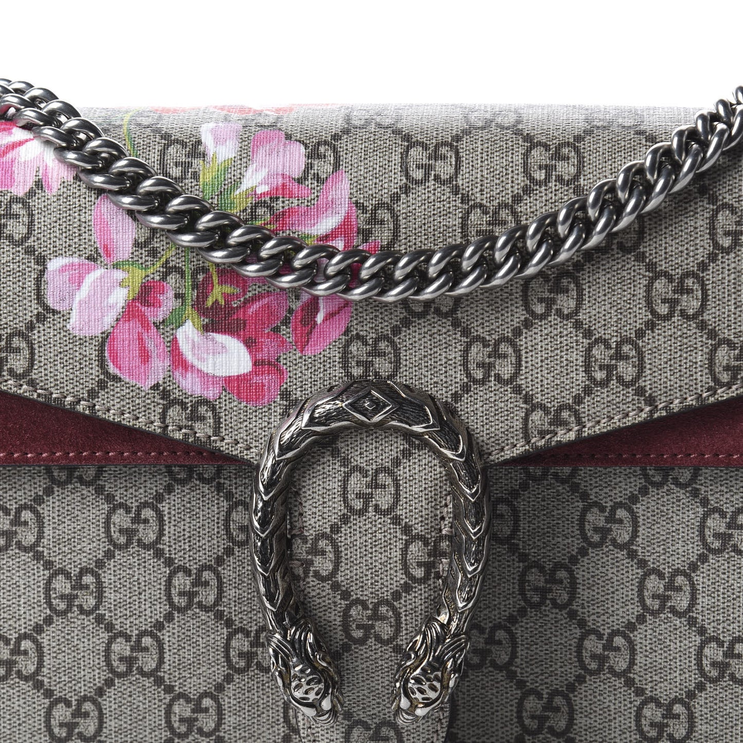 GG Supreme Monogram Blooms Small Dionysus Shoulder Bag Beige Multicolor Dry Rose