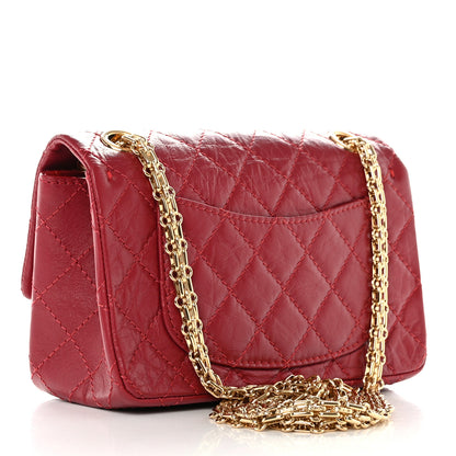 Chanel Aged Calfskin Quilted 2.55 Reissue Mini Flap Red 3 of 11