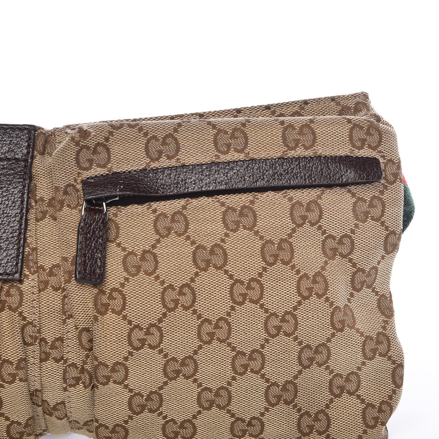 Monogram Web Belt Bag Dark Brown