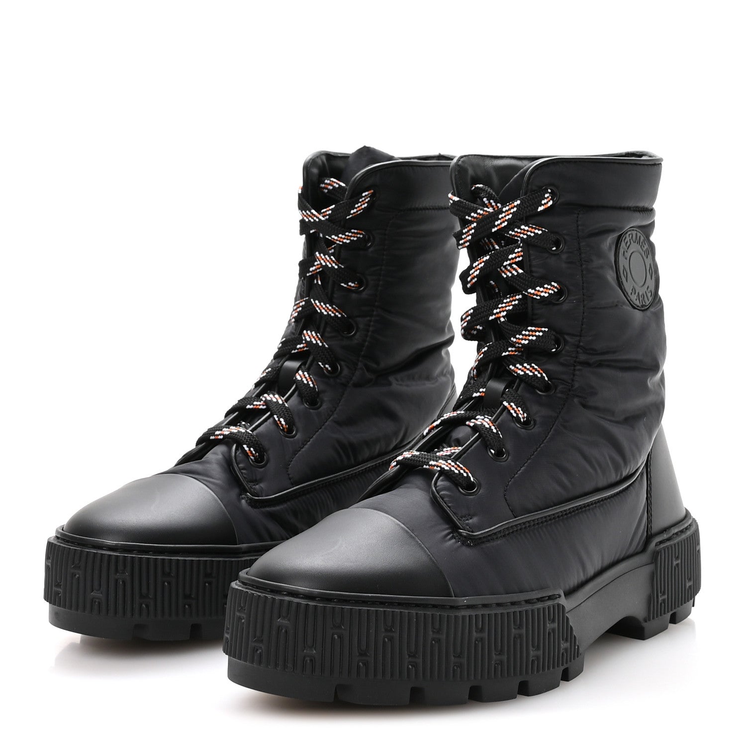 Hermes Calfskin Parachute Fresh Ankle Boots 39 Black 4 of 9