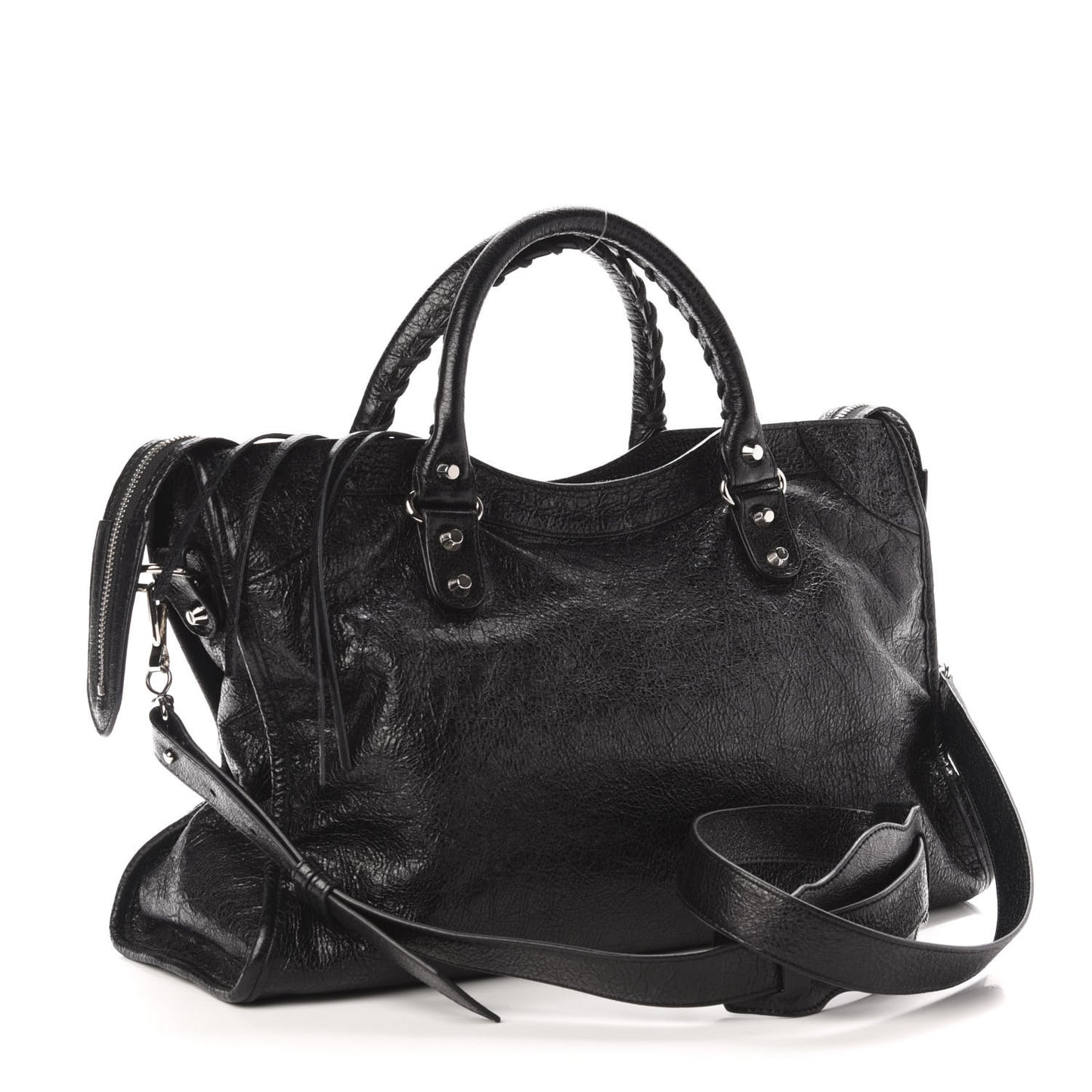 Agneau Classic Silver Hardware City Black