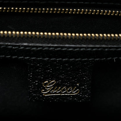 Gucci Calfskin Web Bamboo Bullet Satchel Black 6 of 11
