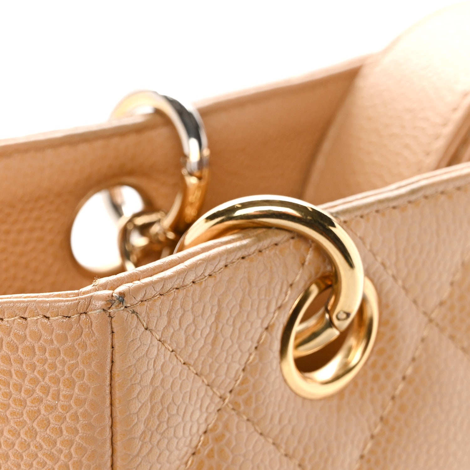Chanel Caviar Quilted Petit Shopping Tote PST Dark Beige 13 of 14