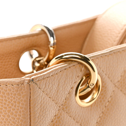 Chanel Caviar Quilted Petit Shopping Tote PST Dark Beige 13 of 14