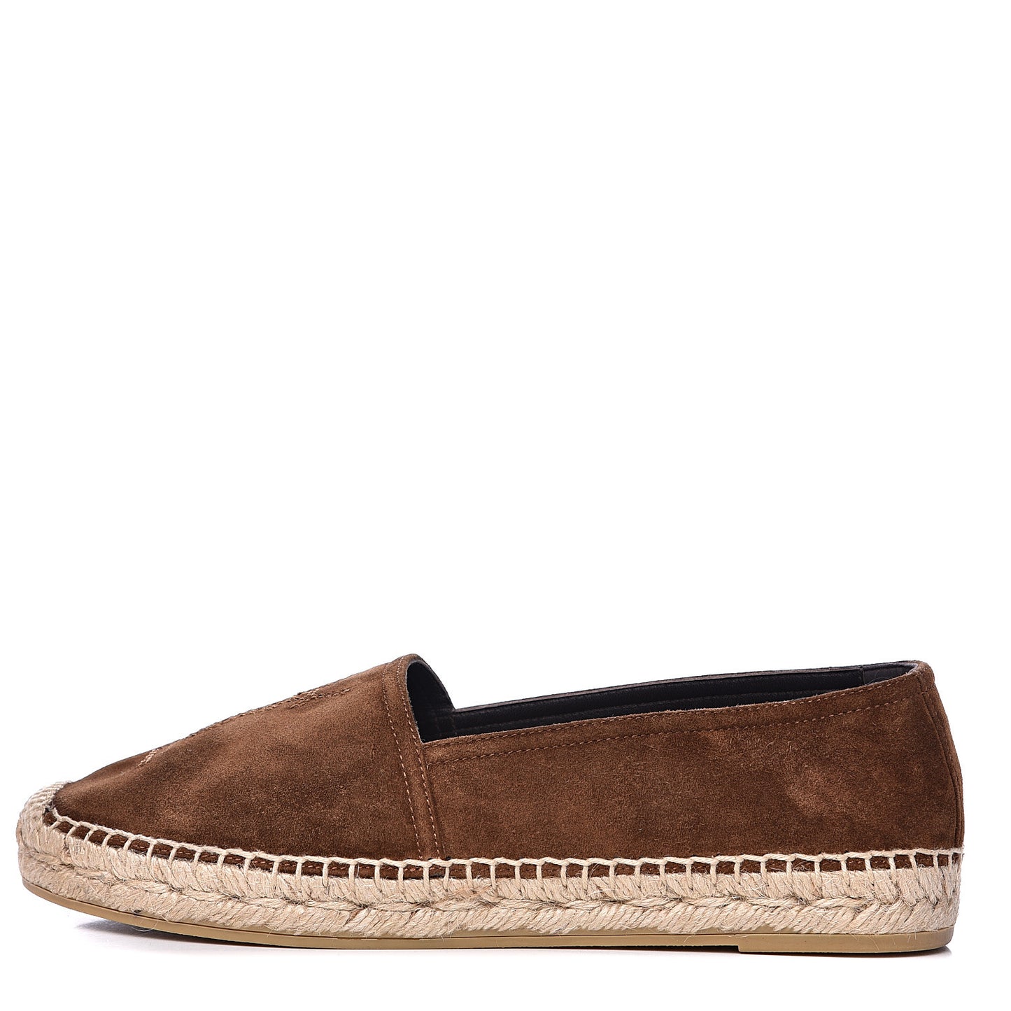 Suede Monogram Espadrilles 36.5 Brown